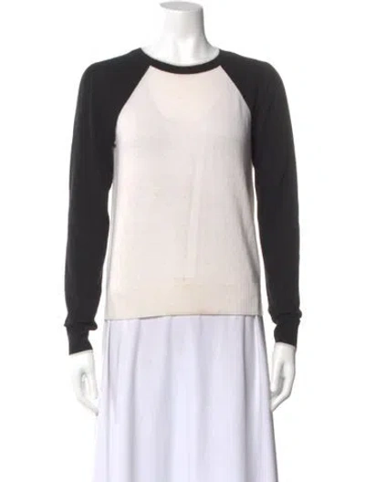 Pre-owned Veronica Beard Cashmere Colorblock Pattern Sweater In Neutral