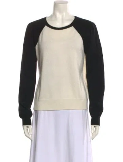 Pre-owned Veronica Beard Cashmere Colorblock Pattern Sweater In Neutral
