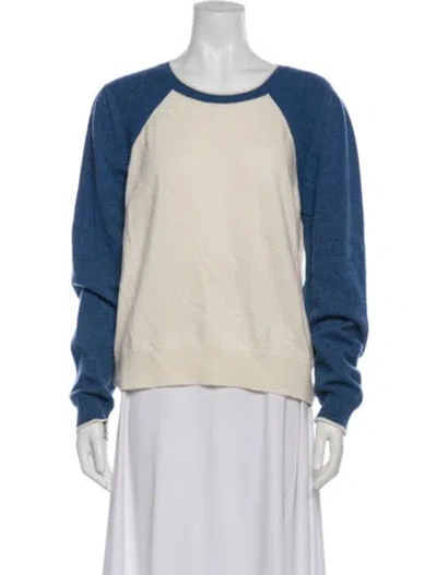 Pre-owned Veronica Beard Cashmere Colorblock Pattern Sweater In Neutral