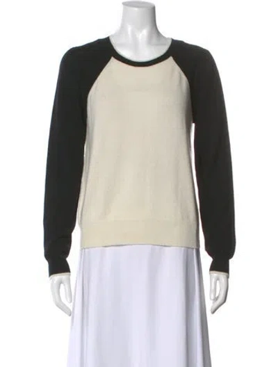 Pre-owned Veronica Beard Cashmere Colorblock Pattern Sweater In Neutral