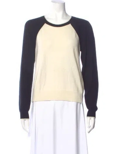 Pre-owned Veronica Beard Cashmere Colorblock Pattern Sweater In Neutral