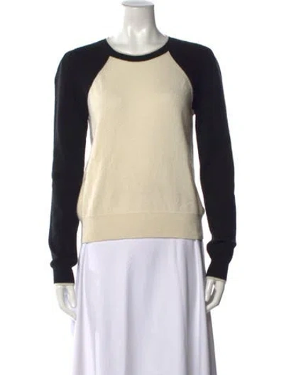 Pre-owned Veronica Beard Cashmere Colorblock Pattern Sweater In Neutral