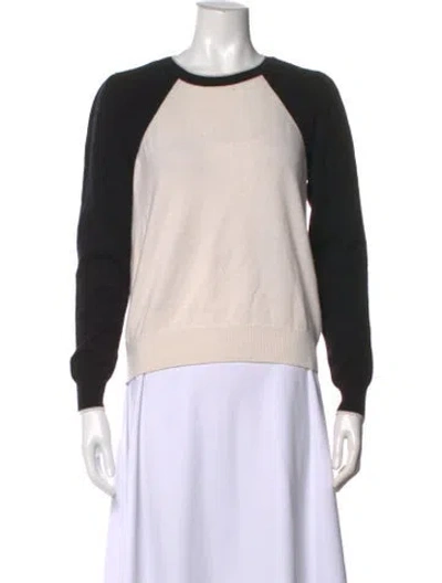 Pre-owned Veronica Beard Cashmere Colorblock Pattern Sweater In Neutrals