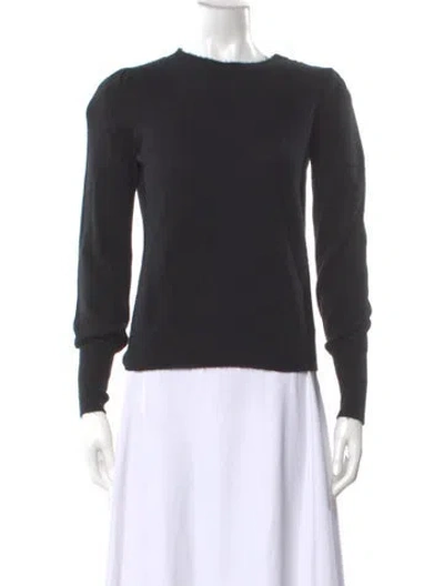 Pre-owned Veronica Beard Cashmere Crew Neck Sweater In Black