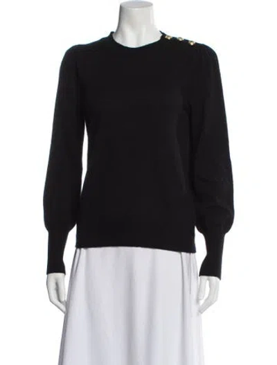 Pre-owned Veronica Beard Cashmere Crew Neck Sweater In Black