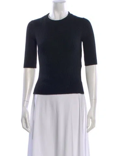 Pre-owned Veronica Beard Cashmere Crew Neck Sweater In Black