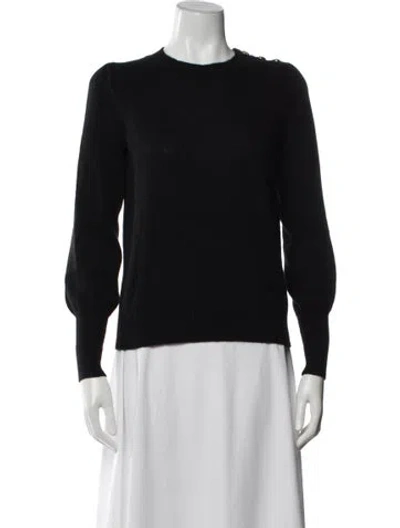 Pre-owned Veronica Beard Cashmere Crew Neck Sweater In Black
