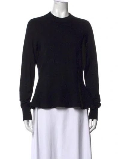 Pre-owned Veronica Beard Cashmere Crew Neck Sweater In Black