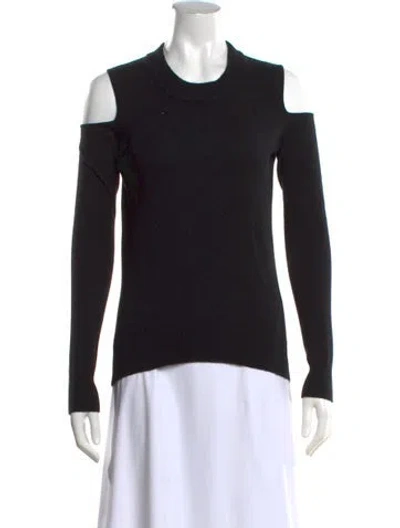 Pre-owned Veronica Beard Cashmere Crew Neck Sweater In Black