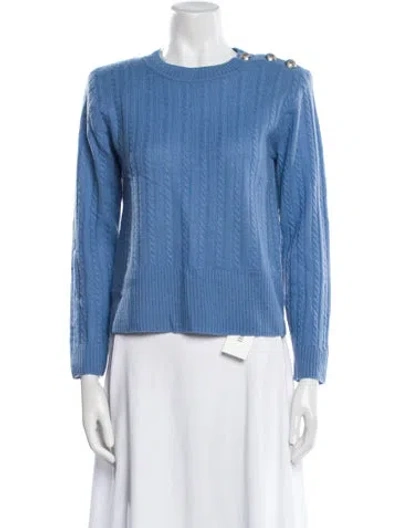 Pre-owned Veronica Beard Cashmere Crew Neck Sweater In Blue