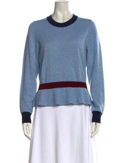 Pre-owned Veronica Beard Cashmere Crew Neck Sweater In Blue