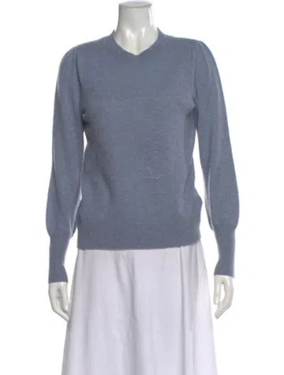 Pre-owned Veronica Beard Cashmere Crew Neck Sweater In Blue