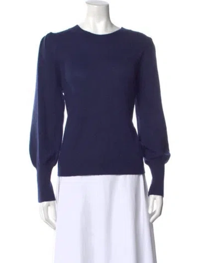 Pre-owned Veronica Beard Cashmere Crew Neck Sweater In Blue