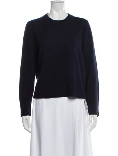 Pre-owned Veronica Beard Cashmere Crew Neck Sweater In Blue