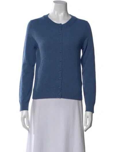 Pre-owned Veronica Beard Cashmere Crew Neck Sweater In Blue