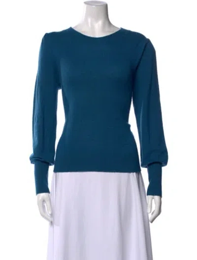 Pre-owned Veronica Beard Cashmere Crew Neck Sweater In Blue