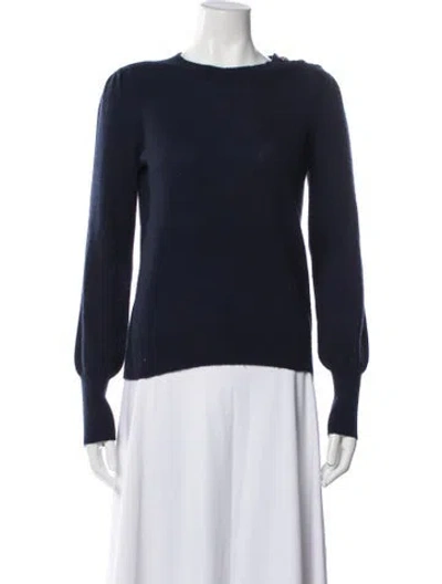 Pre-owned Veronica Beard Cashmere Crew Neck Sweater In Blue