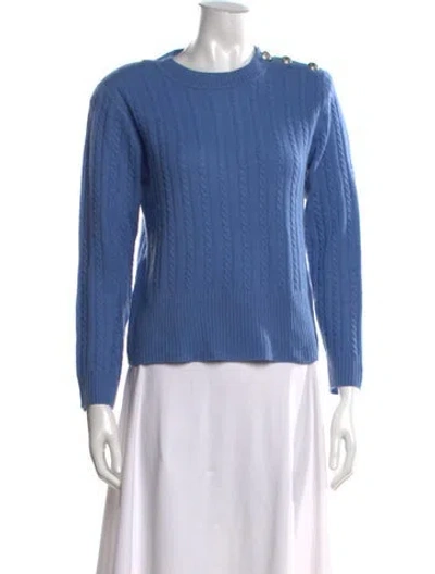 Pre-owned Veronica Beard Cashmere Crew Neck Sweater In Blue