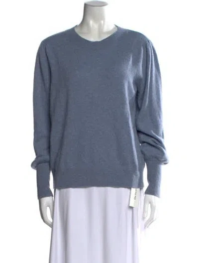 Pre-owned Veronica Beard Cashmere Crew Neck Sweater In Blue