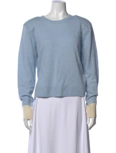 Pre-owned Veronica Beard Cashmere Crew Neck Sweater In Blue