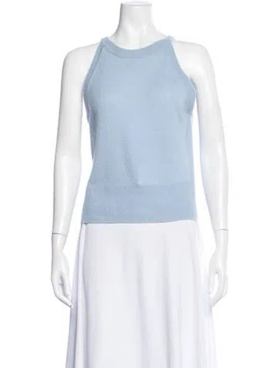 Pre-owned Veronica Beard Cashmere Crew Neck Sweater In Blue