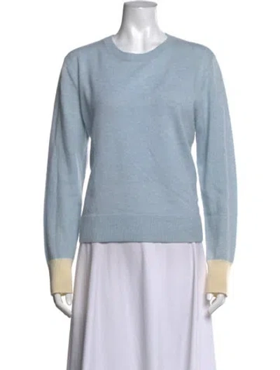 Pre-owned Veronica Beard Cashmere Crew Neck Sweater In Blue