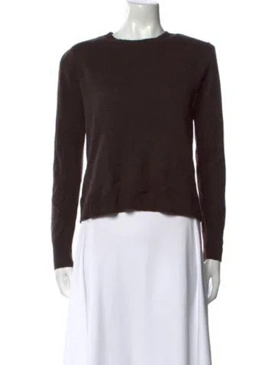 Pre-owned Veronica Beard Cashmere Crew Neck Sweater In Brown
