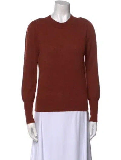 Pre-owned Veronica Beard Cashmere Crew Neck Sweater In Brown