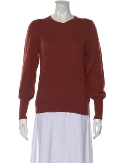 Pre-owned Veronica Beard Cashmere Crew Neck Sweater In Brown