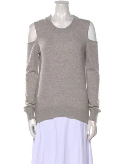 Pre-owned Veronica Beard Cashmere Crew Neck Sweater In Gray