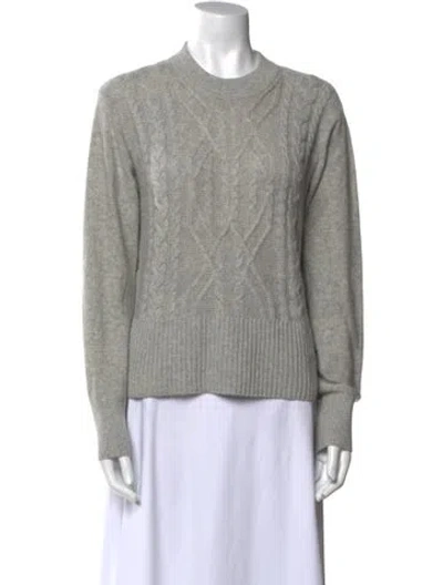 Pre-owned Veronica Beard Cashmere Crew Neck Sweater In Gray