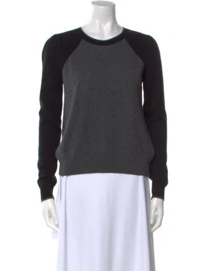 Pre-owned Veronica Beard Cashmere Crew Neck Sweater In Gray
