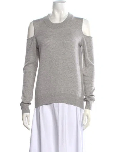Pre-owned Veronica Beard Cashmere Crew Neck Sweater In Gray
