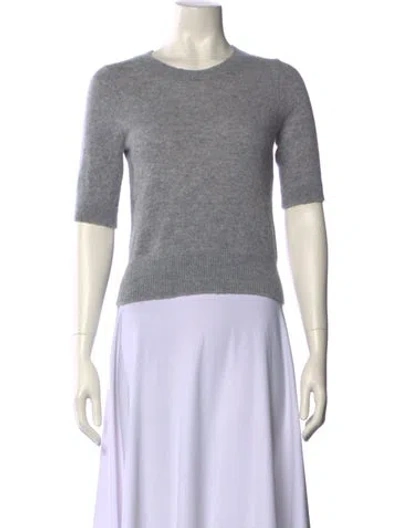 Pre-owned Veronica Beard Cashmere Crew Neck Sweater In Gray