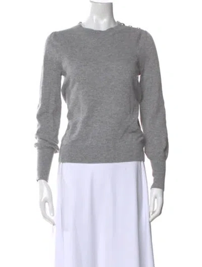Pre-owned Veronica Beard Cashmere Crew Neck Sweater In Gray