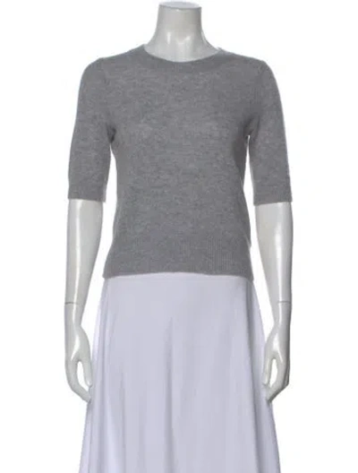 Pre-owned Veronica Beard Cashmere Crew Neck Sweater In Gray