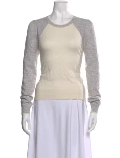 Pre-owned Veronica Beard Cashmere Crew Neck Sweater In Gray
