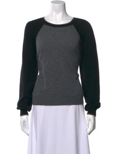 Pre-owned Veronica Beard Cashmere Crew Neck Sweater In Gray