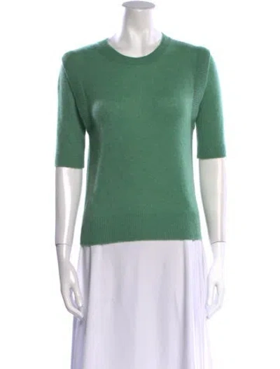 Pre-owned Veronica Beard Cashmere Crew Neck Sweater In Green