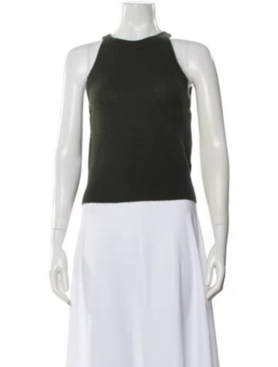 Pre-owned Veronica Beard Cashmere Crew Neck Sweater In Green