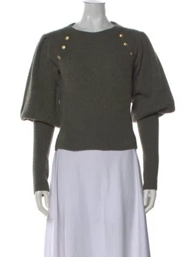 Pre-owned Veronica Beard Cashmere Crew Neck Sweater In Green