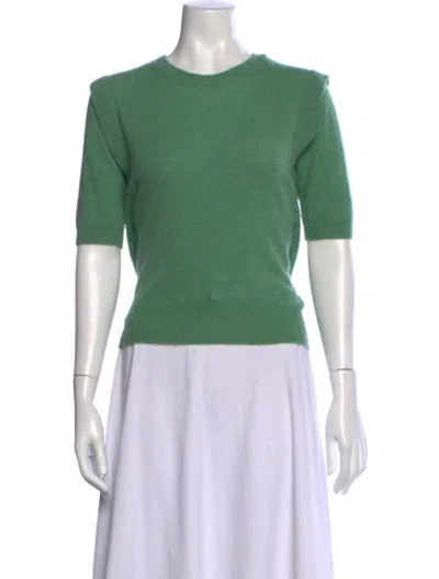Pre-owned Veronica Beard Cashmere Crew Neck Sweater In Green