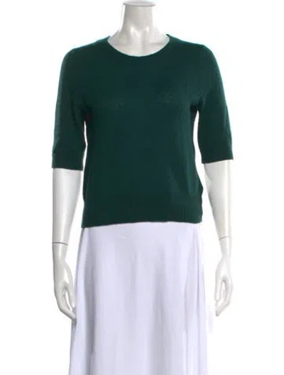 Pre-owned Veronica Beard Cashmere Crew Neck Sweater In Green