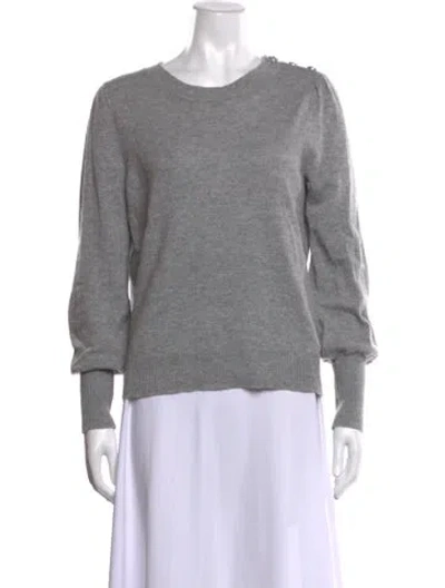 Pre-owned Veronica Beard Cashmere Crew Neck Sweater In Grey