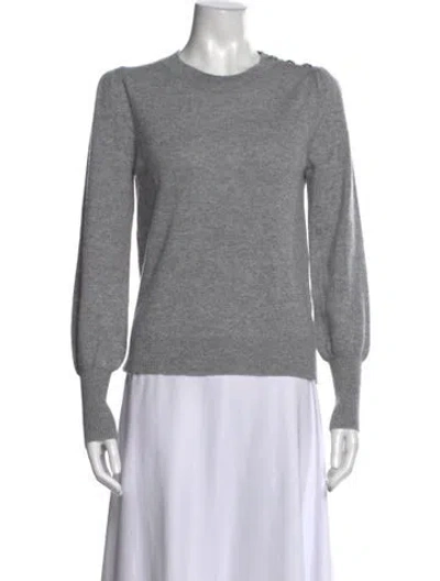 Pre-owned Veronica Beard Cashmere Crew Neck Sweater In Grey