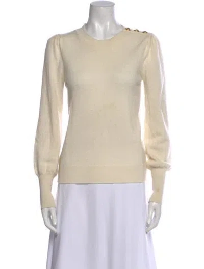 Pre-owned Veronica Beard Cashmere Crew Neck Sweater In Neutral