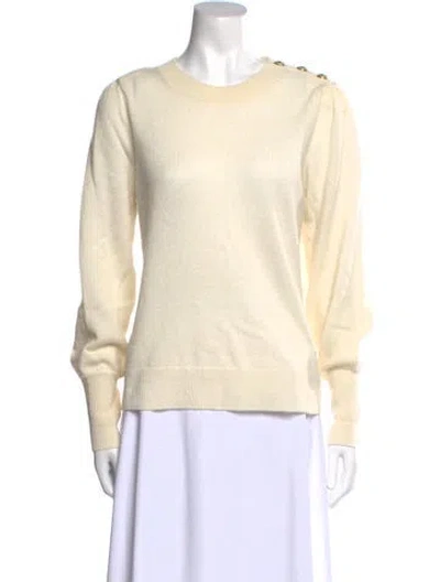 Pre-owned Veronica Beard Cashmere Crew Neck Sweater In Neutral