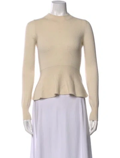 Pre-owned Veronica Beard Cashmere Crew Neck Sweater In Neutral