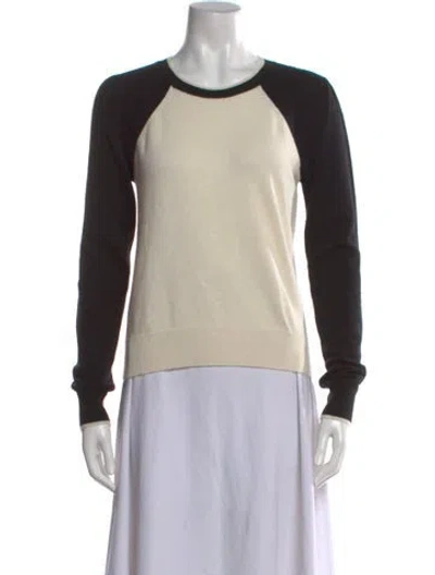 Pre-owned Veronica Beard Cashmere Crew Neck Sweater In Neutral