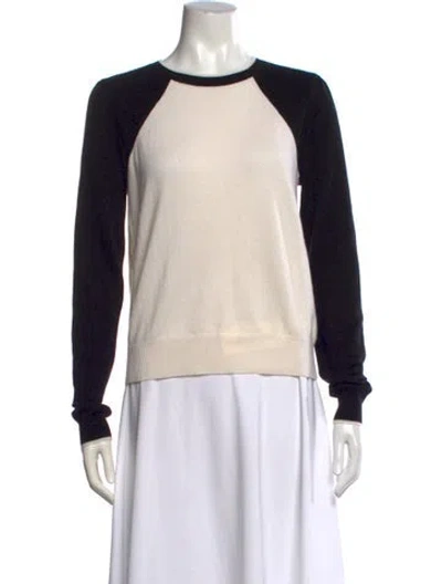 Pre-owned Veronica Beard Cashmere Crew Neck Sweater In Neutral